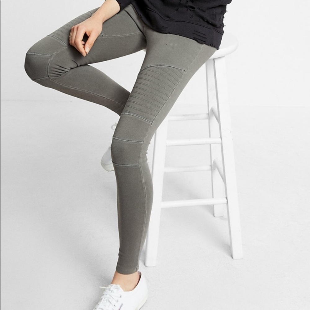 NWT Express Moto Gray Leggings